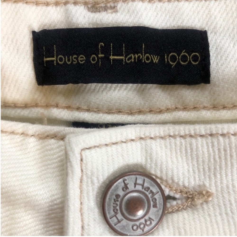 House of Harlow 1960 Cream Bermudas Frayed Hem - Picture 3 of 9